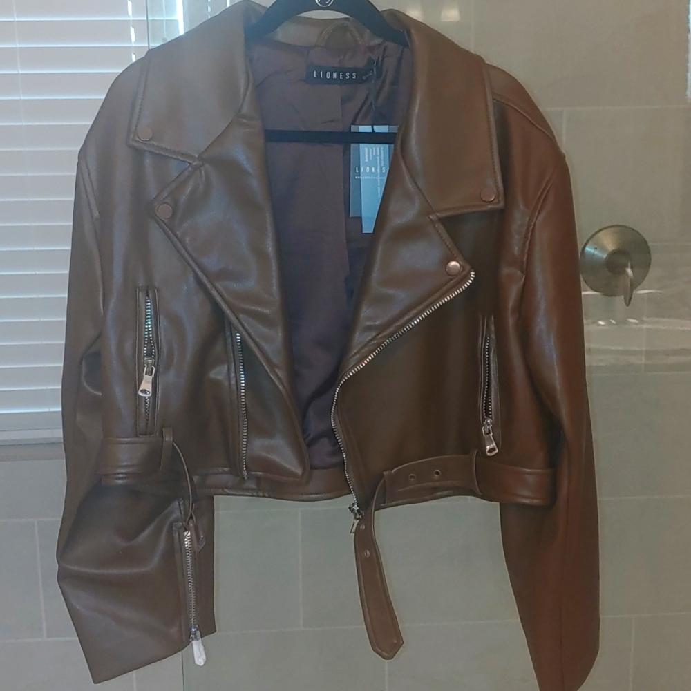 Lioness Womens Brown Leather Jacket